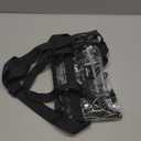 MAY TREE Clear Bag for Stadium Events 12612 Clear Tote Lunch Bag with Reinforced Strap for Work, Concert and Sports, Black