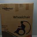 Portable Wheelchair,Lightweight Foldable Transport Chair with Handbrake for Adults and Senoirs