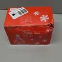 CT CRAFT LLC Red Snowflake Christmas Tree Topper Bow 11" with 4 Ribbon Streamers x 3 Yards Long Each for Holidy Elegant Fancy Home Dcor Indoor