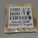 Halloween Coffee Decors, Freshly Boo'd Coffee Served Signs, Ghost Decor for Home Halloween, Funny Kitchen Bar Decoration, Farmhouse Shelf Decoration, Box Sign Wood Desk Sign Decor 5.9X5.9X0.7inches
