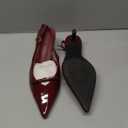 Mattiventon Slingback Heels for Women Kitten Heels Bow Ankle Strap Pointed Toe Heel Sexy Wedding Dress Party Pumps (8, Burgundy)