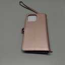 DJBull for iPhone 16 Pro Max 6.9" Wallet Case with Card Holder, Shoulder and Wristlet Straps, Soft PU Leather, Magnetic Snap, Flip Phone Case for Women Men for Apple 16 Pro Max Rose Gold