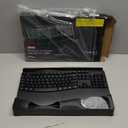 Wireless Keyboard and Mouse Combo, 2.4G Full Size Wave Keys Ergonomic Keyboard with Wrist Rest and 3-Level DPI Adjustable Wireless Ergonomic Mouse for Windows, Mac OS Desktop/Laptop/PC(Black)