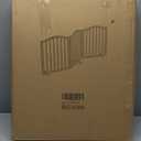 Wooden Dog Gate Foldable Pet Fence Freestanding Baby Gate for Doorways,Stairs.3 Panels 23.6 Inches White.