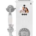 UKBW Video Audio Guest Book Wedding Phone, Record Customized Video Audio Messages, Preserve Your Special Occasions, Ideal for a Variety of Memorable Party Occasions(Crown White)