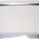 Fockety Stainless Steel Serving Tray, Multifunction Portable Metal Serving Tray with Handle, Buffet Serving Snack Tray for Coffee, Desserts, Cakes, (Rectangle Shape with