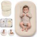 Baby Lounger, Infant Support Cushion for Newborns, White