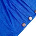 Jescakoo Womens Tops Buttons V Neck Spring Fashion Summer Outfits Dressy Casual Blouses Beach Vacation Clothes Plus Size (Blue, L)