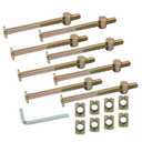 Biaungdo M8 x 100mm Bunk Bed Bolts, Hex Drive Socket Furniture Barrel Screws Bolt Nuts Furniture Crib Baby Bed Bolt with Wrench(Bronze, 8 Pcs)