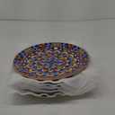 vancasso Salad Plates Set of 6-8.5 Inch Ceramic Dessert Plate, Small Dinner Plate Set, Microwave, Oven and Dishwasher Safe, Colorful Bohemian Style Dishes for Kitchen