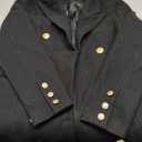 IDEALSANXUN Womens Fall Winter Wool Coats Double Breasted Midi Peacoat Trench Coats (Medium, Black 01)