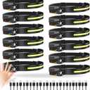 12Pack Headlamp Rechargeable, 1000 Lumen Headlamps for Adults, 230 Angles Wide Beam Headlamp & Spotlight, Motion Sensor, 6 Modes, Lightweight Head Lamps for Camping Running Cycling