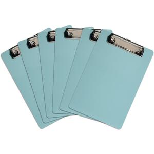 Hongri Plastic Small Clipboard, Green Memo Size Clip Board for Students, Kid, Women, Home, Low Profile Clip, Mini Size 6 x 9 in, Office Supplies & School Supplies(Pack of 6)