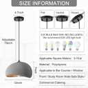 Wabi Sabi Pendant Light Oval, 11.8in Japanese Ceiling Fixture for Kitchen Island Dining Room Bedroom Hallway, Modern Japandi Minimalist Hanging Lamp Grey E26 Base (30cm/11.8in)
