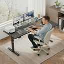 Klicelor L Shaped Standing Desk 55 x 31.5 Inch, Electric Height Adjustable Corner Desk for Home Office Workstation, Ergonomic Sit Stand Computer Table with Memory Controller, Black
