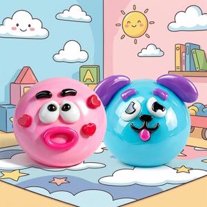 Smushers Squishy Curiosities - Ultra-Soft Slow Rising Stress Relief Toy for Adults, Cute Quirky Sensory Fidget Toy for Anxiety Relief, ADHD & Autism, Unique Office Desk Decor(Blue&Pink)