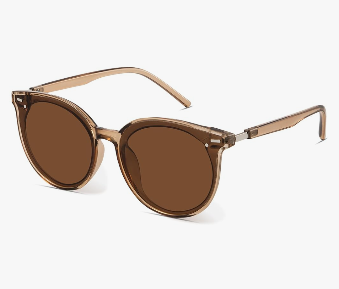 Livho Polarized Sunglasses, Retro & Oversized Shades for Women with Round Lenses
