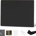 Glass Gaming Mouse Pad, Hard Mousepad for Gaming, 13.7” x 9.8” Ultra-Smooth Micro-Etched Surface Mousepad, Improved Precision & Speed, Anti-Slip Base, Black