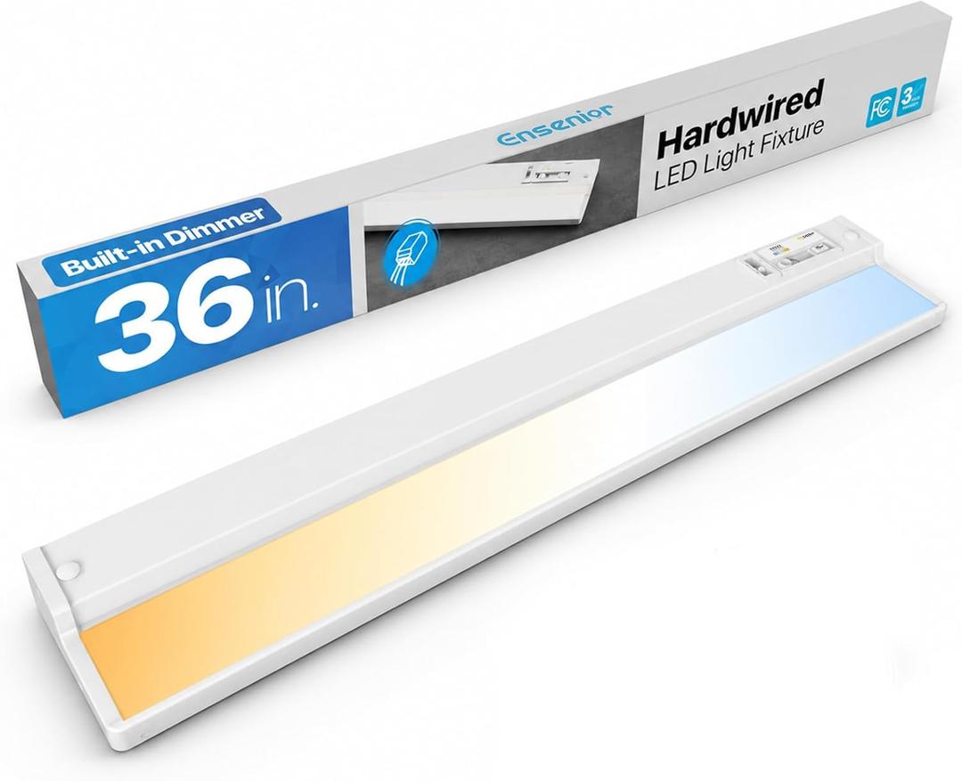 Hardwired Under Cabinet Lighting, 36 Inch 18W Linkable Under Cabinet Lights