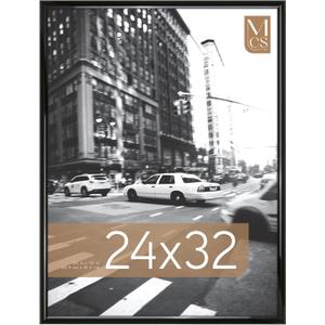 MCS Trendsetter 24x32 Poster Frame Black High-Gloss, Vertical & Horizontal Wall Hanging Large Picture Frame for Photos, Posters & Art Prints (1-Pack)