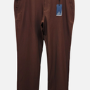 Veboon Mens Proflex Pants Size 36x30 Cotton Flex Polo Slim Fit Brown Formal