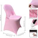 HAINARverS Stretch Spandex Folding Chair Covers 30PCS Universal Fitted Chair Cover Protector for Wedding,Party, Banquet, Holidays, Celebration, Decoration (Pink, 30 PCS)