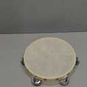 Tosnail 8" Wood Handheld Tambourine - Single Row 5 Pairs Jingles