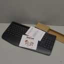 Wireless Keyboard and Mouse Combo - Full-Sized Ergonomic Keyboard with Wrist Rest, Phone Holder, Sleep Mode, Silent 2.4GHz Cordless Keyboard Mouse Combo for Computer, Laptop, PC, Mac, Windows -Trueque (1 PACK, Black)