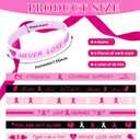 30PCS Breast Cancer Awareness Silicone Wristbands Pink Ribbon Bracelets Hope Faith Strength Accessories Women Party Supplies Favors.