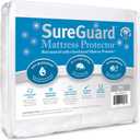 SureGuard Waterproof Mattress Protector, Full Size Mattress Cover Soft Noiseless Breathable Hypoallergenic Washable Mattress Pad, Stretchable Pockets fit Bed 6-18" Deep