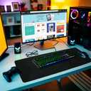 Gaming Mouse Pad,Hosimoln Large Mouse Pad Size 80x30CM Thickness 2MM,Premium-Textured Non-Slip & Waterproof Computer Mousepad with Stitched Edges for Gaming, Office & Home-80x30 Map002