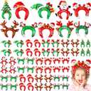 Libima 100 Pcs Christmas Inflatable Headbands Santa Snowman Balloon Hair Hoop Gift Box Reindeer Tree Balloon Kit with Pump for Christmas Birthday Carnival Party Decorations