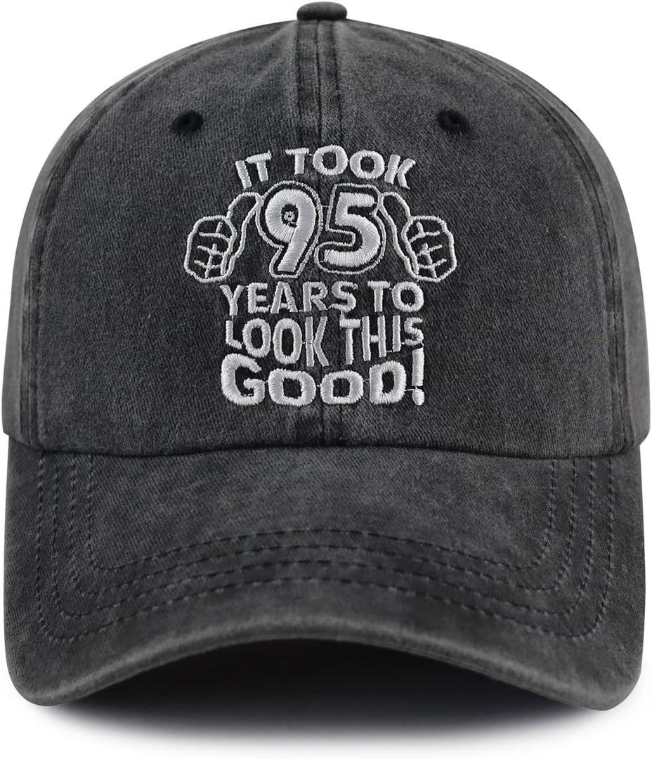 95th 85th 75th 65th 55th 45th 35th 25th Birthday Gifts for Men Women, Vintage 1929 1939 1949 1959 1969 1979 1989 1999 Hat (One Size)