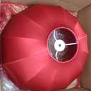 VIHOSE Victorian Scallop Lamp Shade Red 15.75"b × 11"h Fringe Lamp Shade
