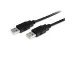 USB 2.0, Male USB Type A to Male USB Type A, Black