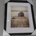 Malden International Designs Black Rustic Manhattan 8x10/11x14 Bevel Matted Photo Frame