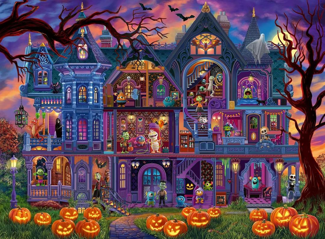 Ravensburger Monster House Party 100 Piece XXL Jigsaw Puzzle for Kids - Every Piece is Unique, Pieces Fit Together Perfectly