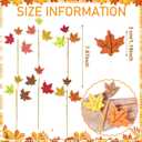 2 x 12 Pcs Artificial Fall Maple Leaf Stems Foam Maple Leaf Picks 7.87 Inch Decorative Fall Branches for Vase Filler Thanksgiving Autumn Table Centerpieces Farmhouse Home Kitchen Party Favor