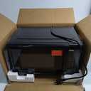 Emerson MW7302B Compact Countertop Microwave Oven with Touch Control, LED Display, 700W, 10 Power Levels, 6 Auto Menus, Glass Turntable and Child Safe Lock, 0.7 Cu., Ft. Black