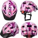 Kids Bike Helmet,Bavilk Kids Boys Girls Bike Helmets with LED Light Detachable Visor Children Youth Teen Multi-Sport for Skating Cycling Scooter Skateboard Adjustable & Lightweight 19.7"-22.4"