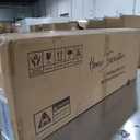 Fireplace TV-Stand with 40" Fireplace - 2 LED Light TV-Stand for 90 95 inch TVs, Entertainment Center with 4 AC Power Outlets, Storage 2 Tier TV Consoles Stand for Living Room, Easy Assembly, White