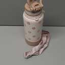 Beige Daisy Stainless Steel Water Bottle with Strap 32oz, Insulated Bottles with Straw and Spout Lid for Gym Sports Travel Outdoor, Gifts for Women Girls Birthday Christmas