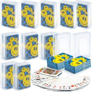 Mini Playing Cards Bulk  24 Pack Poker Cards Decks for Kids, Small Deck of Cards with Smiley Faces, Miniature Casino Game Packs, Cool Party Favors, & Novelty Gifts, Each Card is 2.25 Tall