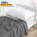 Toddler Travel Pillow Cover 100% Egyptian Cotton Pillowcase Set of 2 with Zipper Closure Small Pillow Case 500 Thread Count Travel Pillowcase (White Solid, Toddler 12X16)