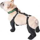 Dog Boots Waterproof for Winter - Anti-Slip Paw Shoes for Snow & Rain | Non-Slip Reflective Pet Boots with Adjustable Straps, Small/Medium Dogs