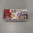 Warm Multi Color Christmas Tree Lights - 9 ft String of 50 Incandescent Mini Bulbs Multifunctional Lighting Modes, for Decorative, Bedroom, Outdoor, Xmas Twinkle Lights with Green Wire Total 10.4 ft