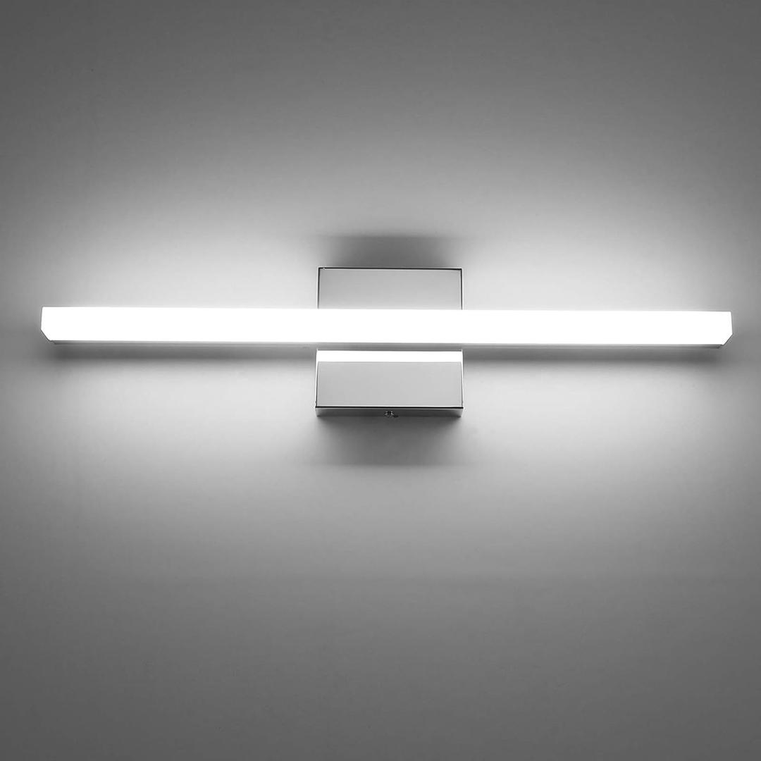 Combuh LED Vanity Lights Bar 24 Inch Bathroom Light Fixtures 14W IP44 Over Mirror Lighting Indoor Wall Sconces Modern Cool White 6000K for Washroom