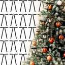 Satin Ribbon Bows Christmas Tree Twist Tie Bows Xmas Ornaments 50 Pcs Black Ribbon Bows Christmas Bows Twist Tie Bow Christma Tree Garland Wreath Gift Wrapping Indoor Xmas Decor