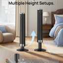 DREO Smart Tower Fan for Bedroom, 40-45 Adjustable Height, 9 Speeds | 28 ft/s Velocity, Quiet Fan with DC Motor, 4 Modes, 90Oscillating Standing Fan, 12H Timer for Home, APP and Voice Control