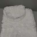 Disolla White Toilet Rug 22x24 Non Slip Fluffy Toilet Floor Mat U Shaped Washable Bathroom Contour Rug for Toilet Absorbent Shaggy Toilet Foot Rug